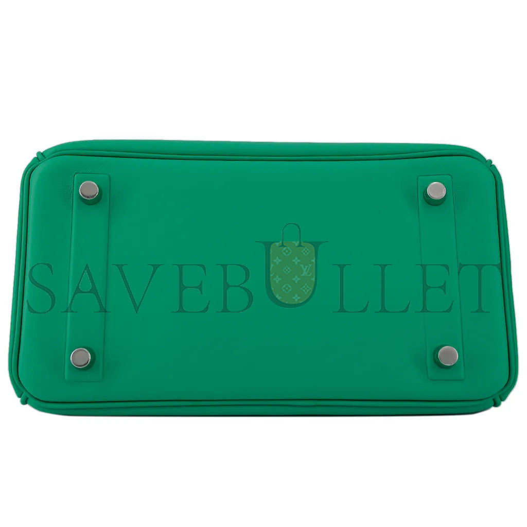 HERMÈS MASTER BIRKIN 25 SHADOW SWIFT LEATHER PHANTOM MINT GREEN BAG H082629CK60 (25*20*13cm)